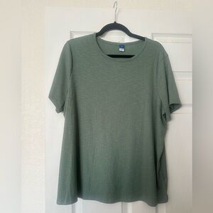 OLD NAVY WOMEN’S - Short Sleeve Crewneck Shirt - Sage Gree